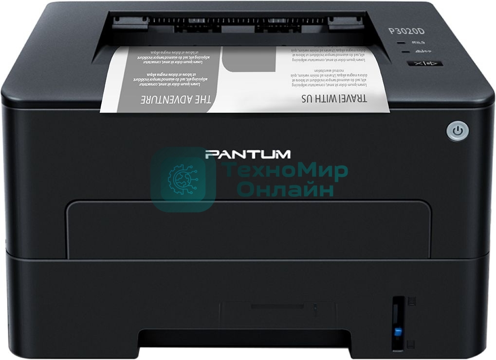 Принтер лазерный Pantum P3020D, А4, ч/б, печ. до 30 стр/мин., 600 x 600 dpi, USB, проектная модель