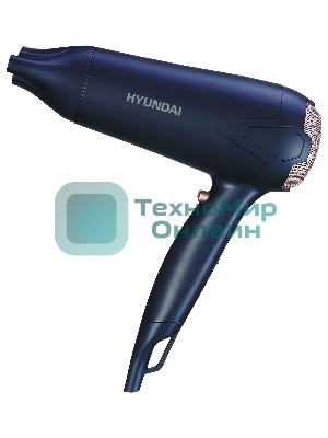 Фен Hyundai H-HDI0755 черный матовый, 2000 Вт, ионизация