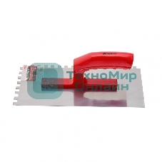 Гладилка Matrix стальная, 280 х 130 мм, зеркальная полировка, пластмас. ручка, зуб 8 х 8 мм