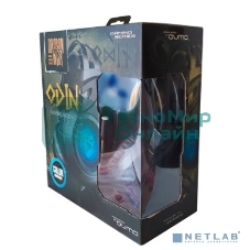 Гарнитура проводная Qumo Odin GHS 0023, стереогарнитура, подсветка, USB+3,5 jacks