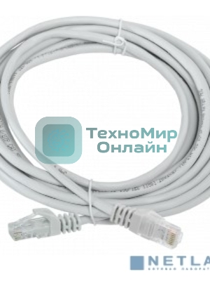 Шнур коммутационный Cat.5e UTP 5м серый GENERICA