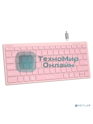 Клавиатура A4Tech FBX51C беспроводная, Bluetooth, радиоканал розовый