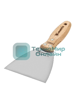 Шпательная лопатка Matrix из нержавеющей стали, 100 мм, буковая рукоятка, EFP