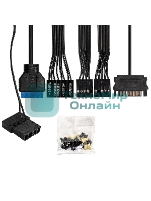 Компьютерный корпус Miditower ExeGate EVO-9211-500NPX (ATX, БП 500NPX с вент. 12см, с окном, 2хUSB+1хUSB3.0, HD аудио, черный, 1 вент. с RGb подсветкой)