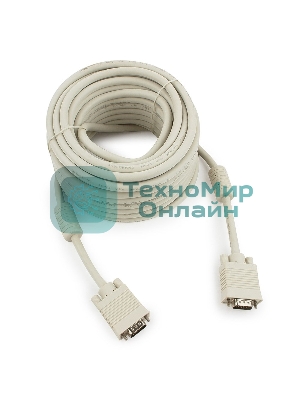 Кабель Gembird/Cablexpert VGA Premium,15M/15M,15м, тройн. экран,феррит. кольца,пакет