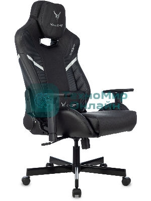 Кресло Knight Thunder 5X черный, экокожа, 120 кг, механизм качания
