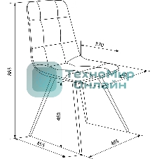 Стул для дома Бюрократ CH-K1_4 комплект 4 шт. коричневый Holland 74 металл черный на ножках