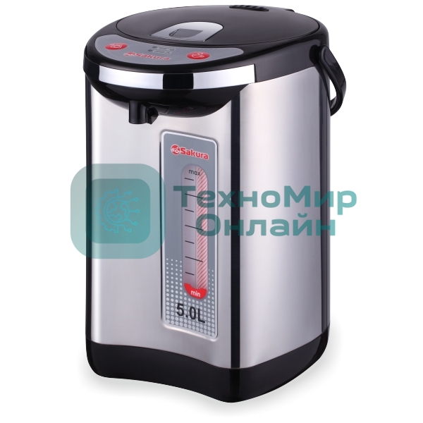 Термопот Sakura SA-315BS 5,0 нерж/черн