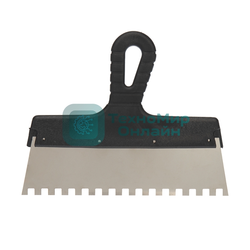 Шпатель фасадный Rexant 250 мм зуб 8х8 нержавеющая сталь, пластмассовая рукоятка