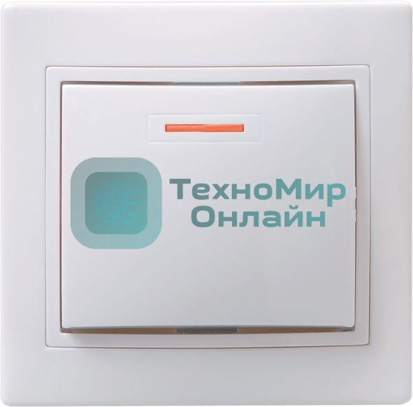 Выключатель 1-кл. СП КВАРТА с инд. 10А IP20 ВС10-1-1-КБ белый IEK EVK11-K01-10-DM