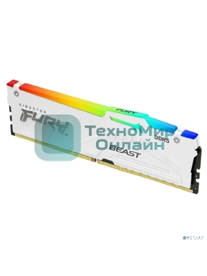 Оперативная память Kingston Fury Beast, DDR5, 16Gb (1x16 GB), 6000 MHz, CL30, радиатор, RGB, белый