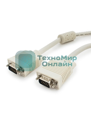 Кабель Gembird/Cablexpert VGA Premium,15M/15M,15м, тройн. экран,феррит. кольца,пакет