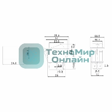 Выключатель клавишный Rexant 12V 35А (4с) ON-OFF с красной LED подсветкой