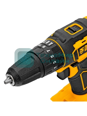 Дрель-шуруповерт Denzel CID-18-0, 18 В, 0 Ач, 30 Нм, щеточный, ударный