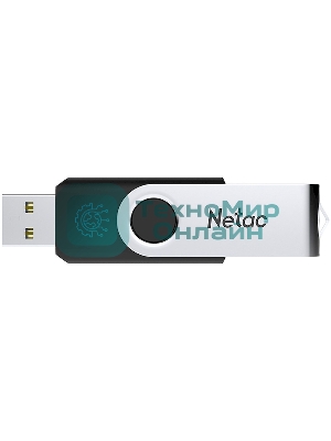 Флешка USB Netac U505 (NT03U505N-016G-20BK), 16Gb, USB 2.0, R/W 70/30, черный/серебристый