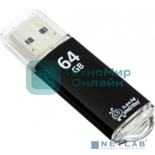 Флешка USB SmartBuy V-Cut black (SB64GbVC-K3), 64Gb, USB 2.0, R/W 25/15, черный