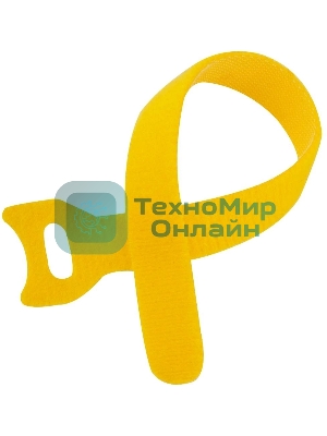 Хомут-липучка 125мм, 20 шт., желтый