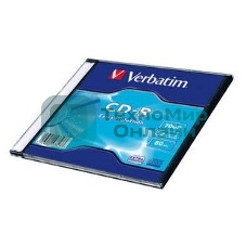 Диск CD-R Verbatim 700Mb 52x Slim case (1шт) (43347)