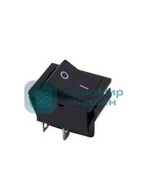 Выключатель клавишный Rexant 250V 15А (4с) ON-OFF черный