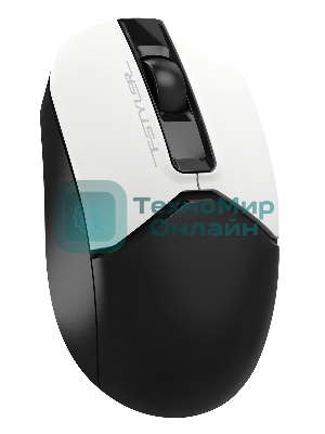 Мышь беспроводная A4Tech Fstyler FG12S белый/черный, 1200 dpi, радиоканал, USB, кнопки - 3
