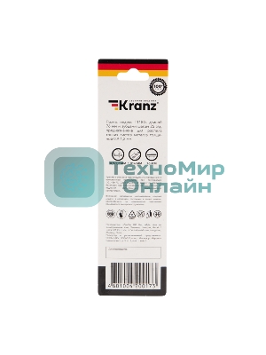 Пилка для электролобзика по металлу Kranz T118G 76 мм 25 зубьев на дюйм 0,9-1,2 мм (2 шт./уп.)