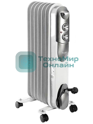 Обогреватель масляный Ресанта ОМПТ-7Н (7 секций) белый, 1500 Вт, 15 м2, термостат 67/3/3