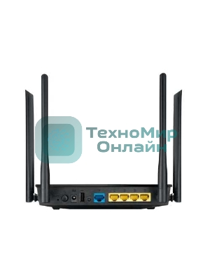 Маршрутизатор беспроводной Asus RT-AC1200 10/100BASE-TX черный (Dual Band)