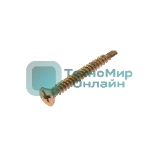 Саморез оконный Kranz сверло, 3.9х35, желтый цинк, пакет (20 шт.)