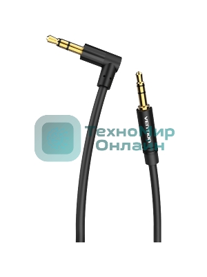 Кабель Vention аудио Jack 3,5 мм M/Jack 3,5 мм M угол 90 - 1,5 м черный Кабель Vention аудио Jack 3,5 мм M/Jack 3,5 мм M угол 90 - 1,5 м черный
