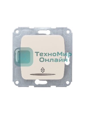 Переключатель Kranz DEA 1кл прох. (инд) с/у 10А мех. бежевый (1/10/120)