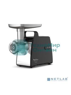 Мясорубка электрическая Moulinex ME558810 черный, 2200 Вт, 3.9 кг/мин, реверс, насадки - 8