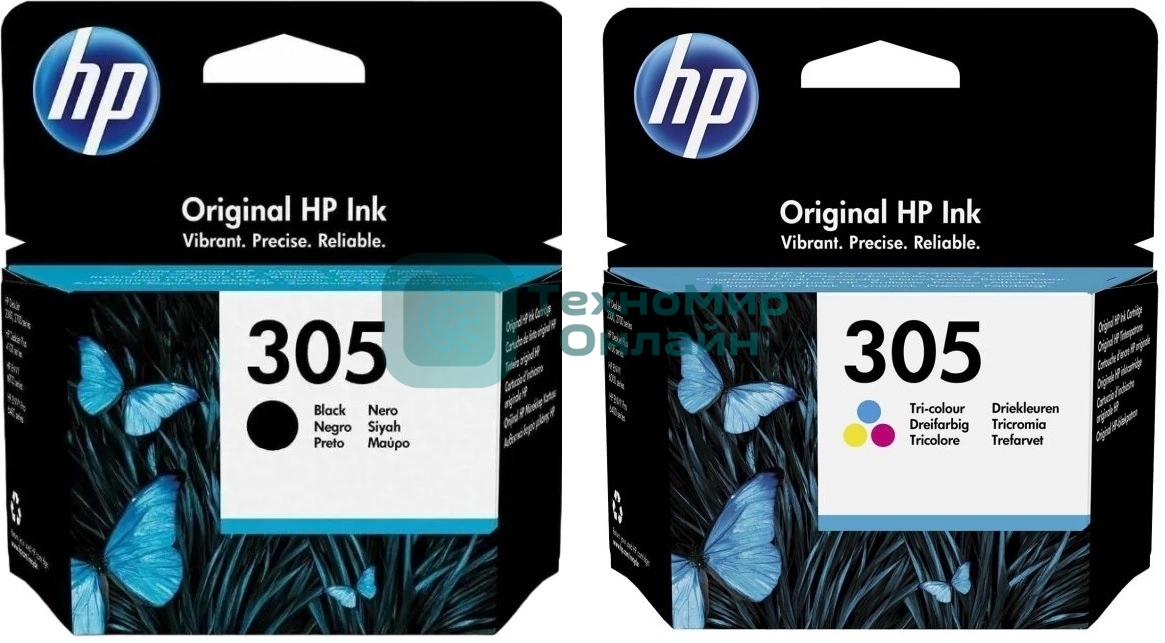 Картридж HP 305 струйный, набор черный и цветной (120/100 стр)