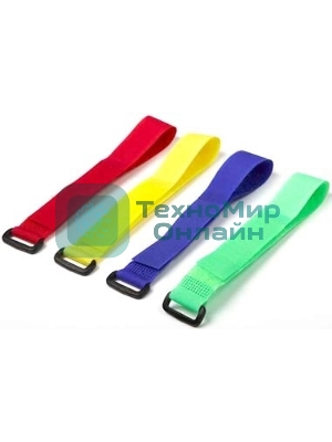 Хомут-липучка Lanmaster LAN-VCM180-GN 180x12мм (упак:20шт) нейлон/полиэтилен внутри помещений зеленый