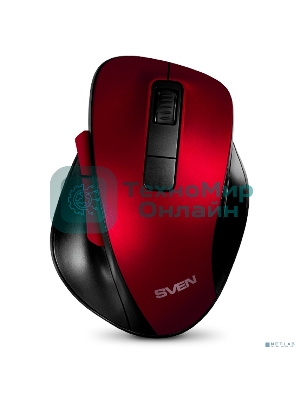 Мышь беспроводная SVEN RX-525SW красная (бесшумн. кл., 5+1кл. 600-1400DPI, Soft-touch, блист.)