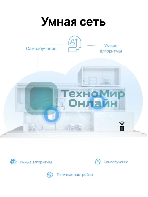 Бесшовный Mesh роутер TP-Link Deco X10 (DECO X10(2-PACK)) AX1500 10/100/1000BASE-TX белый (упак.:2шт)