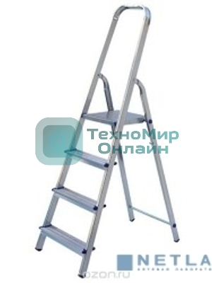 Лестница-стремянка FIT РОС алюминиевая, 4 ступени, вес 3,0 кг 65342