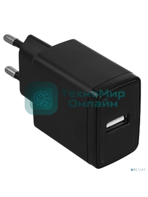 Сетевое зарядное устройство Cablexpert MP3A-PC-57, 5Вт, 1А, 1хUSB, черный, пакет