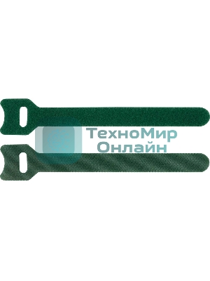 Хомут-липучка Lanmaster LAN-VCM180-GN 180x12мм (упак:20шт) нейлон/полиэтилен внутри помещений зеленый