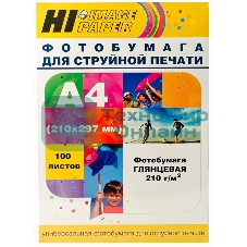 Бумага Hi-Black A200402U Фотобумага глянцевая односторонняя (Hi-image paper) A4, 210 г/м, 100 л. (H210-A4-100)