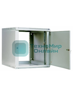 Шкаф настенный ЦМО ШРН-Э-9.500.1 9U 600x520 мм пер. дв. стал. лист несъемные бок. пан. серый