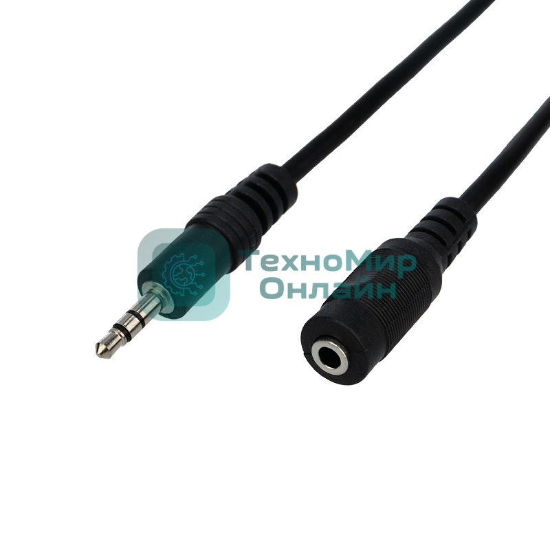 Шнур Rexant Стерео 3,5 мм гнездо - Стерео 3,5 мм штекер 3 метра