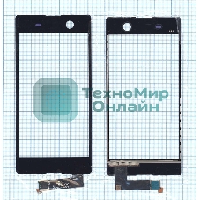 Сенсорное стекло (тачскрин) для Sony Xperia M5 черное