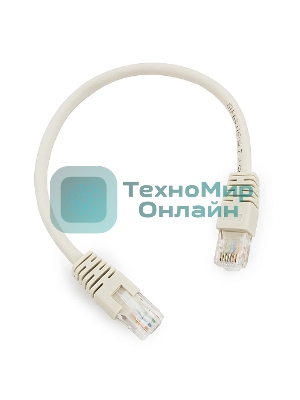 Патч-корд UTP Cablexpert cat.6, 0.25м, литой, многожильный, серый