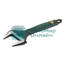 Ключ разводной KRAFTOOL Cr-V,фосфатир,эргоном рукоятка из эластомера,увелич зев,угол наклона губок 15град,200мм/8