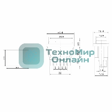 Выключатель (стеклоподъемника) Rexant клавишный 12V 20А (5с) (ON)-OFF-(ON) черный с подсветкой