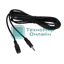 Шнур Rexant Стерео 3,5 мм гнездо - Стерео 3,5 мм штекер 3 метра