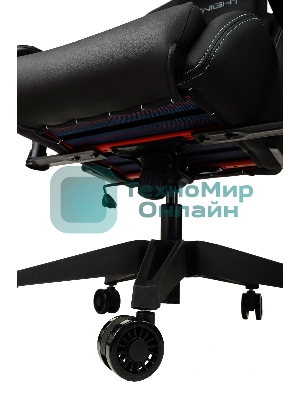 Кресло Knight Outrid Smile черный, экокожа, 120 кг, механизм качания