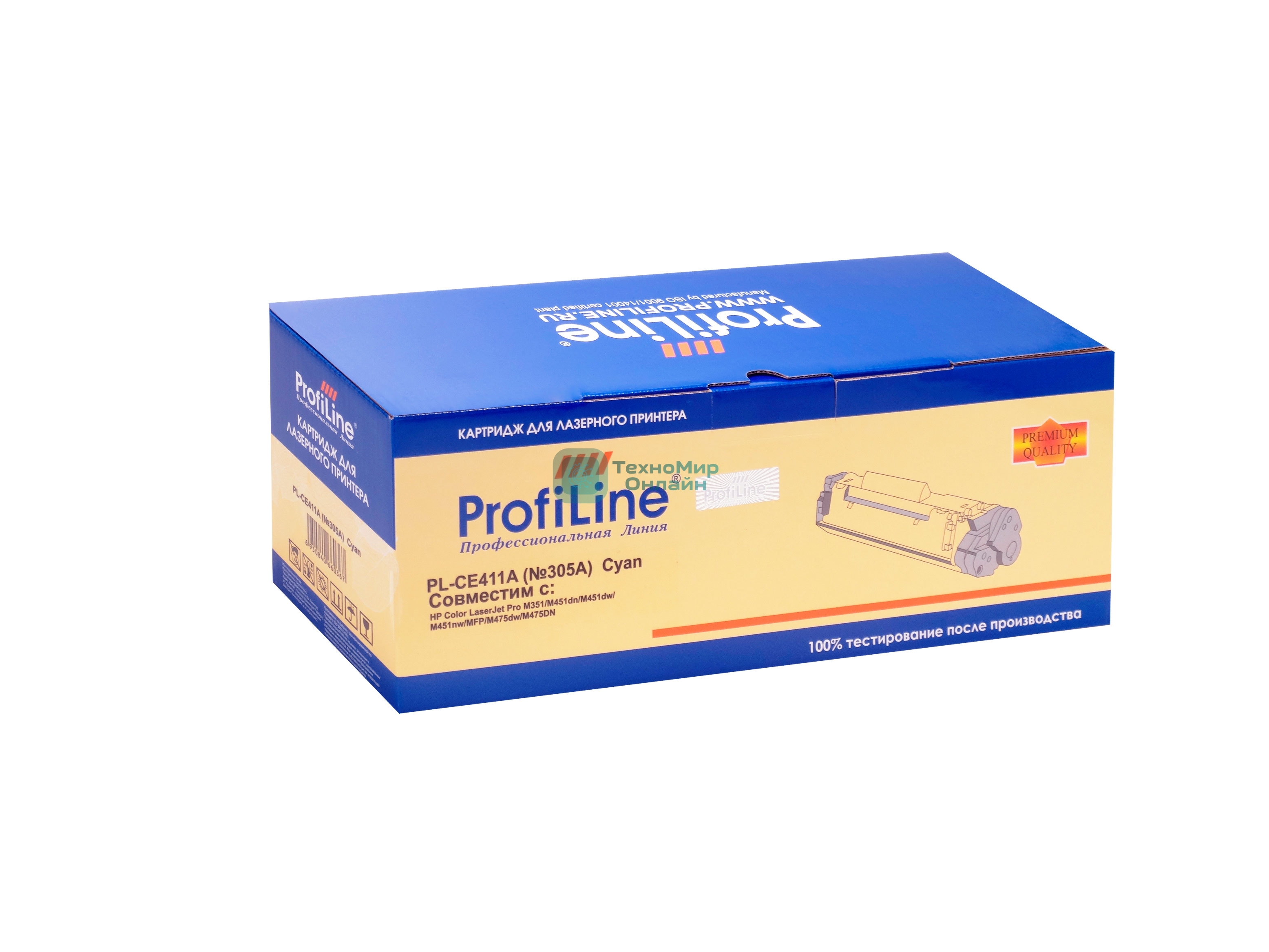 Картридж лазерный ProfiLine PL-CE411A (№305A) для принтеров HP Color LaserJet Pro M351/M451dn/M451dw/M451nw/MFP/M475dw/M475DN Cyan 2600 копий