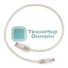 Патч-корд UTP Cablexpert cat.6, 5м, литой, многожильный, серый