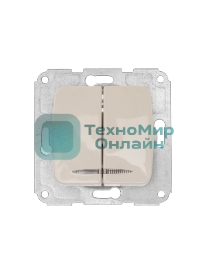 Выключатель DEA 2кл (инд) с/у 10А мех. бежевыйевый Kranz (1/10/120)